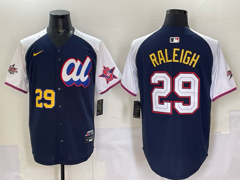 Men Seattle Mariners #29 Raleigh Blue MLB  All star Nike 2025 Jersey style 0014